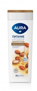 Шампунь для волос Питание и восстановление 380мл AURA (Коттон Клаб)арт.13243