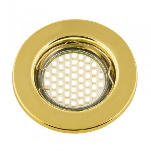 Fametto DLS-A104-2001 MR16 GU5.3 12V/220V св-к встр. Arno Круг металл 80(60)x31 Золото