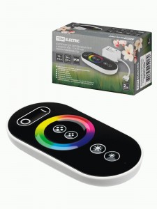 TDM Контроллер для светод лент и модул RGB-RF-12В-18А-216W-IP20 3кан сенсор пульт SQ0331-0506    