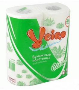 Полотенце бумажное LINIA VEIRO (Вейро), 2-х слойное, спайка 2шт.х12,5м, 5п22, ш/к 90995