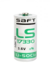 Элемент питания SAFT LS 17330 2/3A, 3.6В, 2100мАч, -60…+85С,  литий-тионилхлорид, 15909