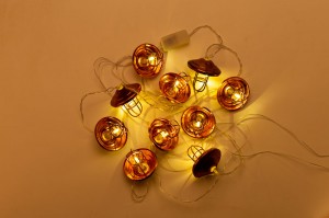 Гирлянда-нить Космос "LOFT. Метал. фонарики" 10LED теплый белый 3м IP20 KOCNL-EL166