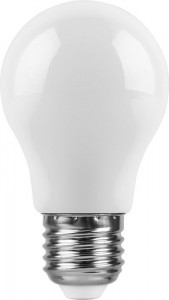 Feron шар A50 E27 3W(240lm) 6400K 6K дневной белая матовая 91x50, LB-375 25920