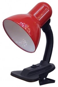 General GTL св-к настольный прищепка 60W E27 метал+пластик красный GTL-025-60-220 800125 (пакет)