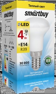 !SALE SmartBuy R39 E14 4W 3000K 3K пластик SBL-R39-04-30K-E14