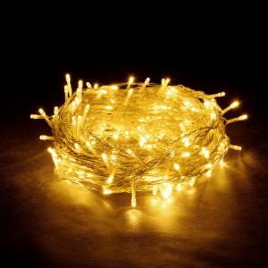 VEGAS Гирлянда "Занавес" 96 желтых LED ламп, 6 нитей, прозр.провод, 1*2м, таймер, удлин