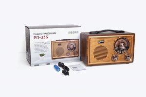 Радиоприемник БЗРП РП-335, УКВ 64-108МГц, бат.4xR20,220V, DC6В, акк 1200mAh,BT/USB/microSD,11514
