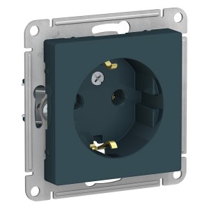 Schneider AtlasDesign мех. роз. СУ 1 мест. изумруд (пласт. осн., земля) ATN000843
