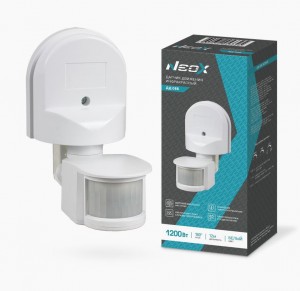 ASD/NEOX датчик движения ИК ДД 08Б 1200W, 12м, 180гр. IP44 белый 3325