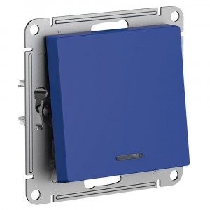 Schneider AtlasDesign мех. выкл. СУ 1 кл. аквамарин (пл.осн., инд.) ATN001113 (5!)