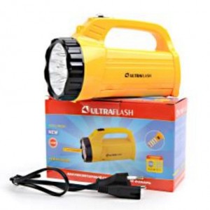 Ultraflash фонарь-прожектор LED3819CSM (акк.4V 0.8Ah) 9св/д+12св/д, желт/пласт, 2 реж, з/у 220V