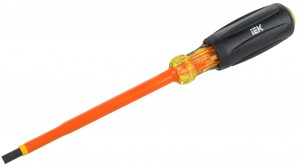 IEK ARMA2L 5 Отвертка диэлектрическая шлиц. SL6,5х150 Т3, до 1000В A2L5-SC30-T3-SL-65-150