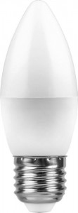 Feron свеча C37 E27 7W(580lm) 4000K 4K матовая 100x37, LB-97 25759