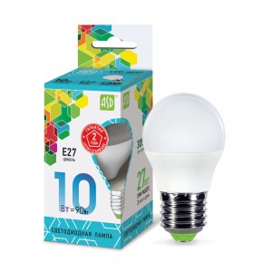 ASD standard Шар P45 E27 10W 4000К 4K 78x45 пластик/алюм  5484