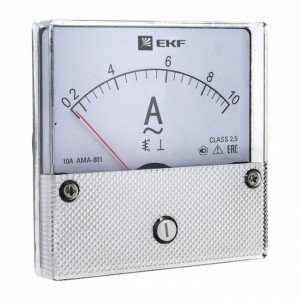 EKF Амперметр аналоговый AMA-801 на панель 80x80 1500А трансф. подкл. ama-801-1500