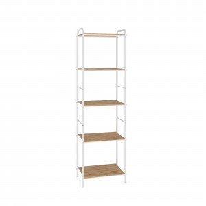 Стеллаж Валенсия 15W (белый) 45,5*30*155,5см, 5  полок из ЛДСП (до 8кг каждая) СТВ15ДБ ЗМИ