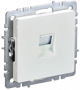 IEK BRITE мех. роз. компьют. СУ 1 мест. жемчуг (RJ45) РК11-БрЖ BR-K10-2-K36