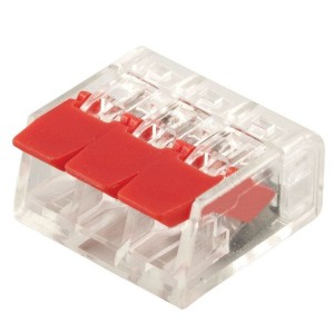 STEKKER клем. колодка СМК с рычагом LD221-413 3х(0,14-4мм2) 450V 32A б/пасты латунь/сталь 32394