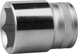 Торц головка KRAFTOOL "INDUSTRIE QUALITAT", Cr-V, FLANK, хромосатинир, 1/2", 27мм zu27805-27