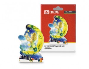 ASD/InHome Ночник св/д NLA 11-S ЗВЕЗДЫ 0.5W с выключателем 230V 6670