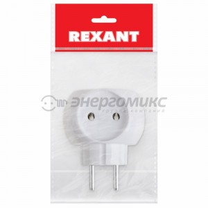REXANT разветвитель (тройник) 3 роз. 6А ШАР, полипропилен, белый ИУ 11-1063
