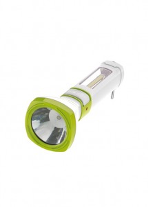 Космос фонарь ручной 7023WLED (акк.4V1,2Ah) LED3W (180lm)+COB2W, голубой/пласт., 3 реж.