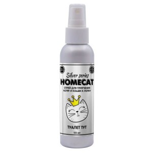 Спрей для кошек/котят Туалет ТУТ 125мл (для приучения к лотку), 8140267 HOMECAT