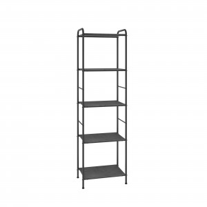Стеллаж Валенсия 15W (графит) 45,5*30*155,5см, 5  полок из ЛДСП (до 8кг каждая) СТВ15ДГр ЗМИ