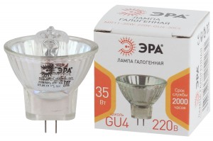 ЭРА MR11 GU4 220V 35W прозрачная GU4-MR11-35W-220V-30 CL 9230
