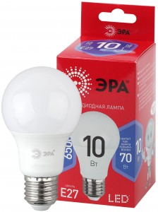 ЭРА ECO ЛОН A60 E27 10W(800lm) 6500K 6K 112х60 A60-10W-865-E27 5376