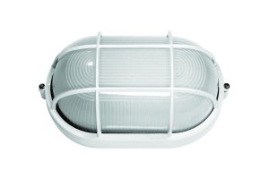Camelion 1401S C01 св-к влагозащит. баня 130° IP54 60W E27 овал решетка белый НБП 04-60-002 УХЛ1