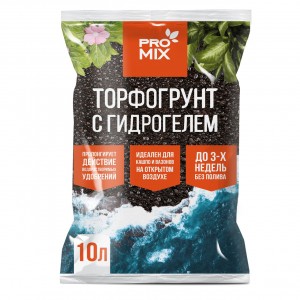 PROMIX (Промикс) грунт Гидрофильный (цветочный) 10л., пакет (СЗТК) Питер
