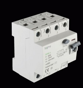 SIGMA Electric выкл. дифферинциальный (УЗО) ВДТ SHM-4 4P 63A 30мА, тип AC, 6кА SHM4063030