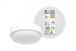 TDM св/д св-к LED ДПП 3901 8W 6500К 6K IP65 белый круг 140x57 Народный SQ0366-0148