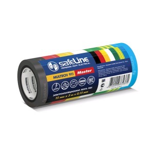 Safeline изолента ПВХ 15/5 Master комплект 7 цветов (цена за комплект), 150мкм, арт.22899