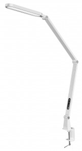 Camelion KD-860 C01 св-к св/д настольный 13W(850lm) 3-6K сенсор/рег.ярк 5 реж., струбцина, белый