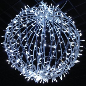 Шар св/д 230V, диаметр 80 см, 450LED, мерц.,  цвет белый    501-614 Neon Night