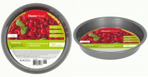 Форма д/выпечки (круг) сталь Жоржетта d=24,5см, h=4см, антиприг.покр. GOLDFLON 60413 Master House