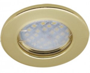 Ecola MR16 GU5.3 DL90 св-к плоский Золото 30x80 Light FG1611EFY