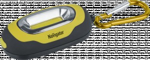 Navigator фонарь-брелок NPT-KC07-Y-2CR2032 1COB LED 1W(50lm) 62x35x35 2xCR2032 желт пласт 3реж 93656