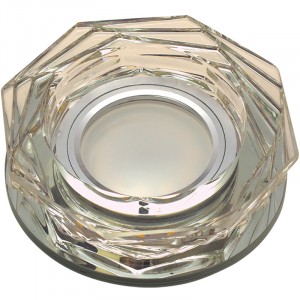 Fametto DLS-L122-2002 GU5.3 св-к встр. Luciole стекло 95(70)x45 прозр/бронза, подсветка LED