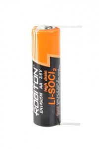 Элемент питания ROBITON ER14505M-FT R6 Li-SOCL2 3,6V, 2000mAh, высокоток. лепестк. вывод. PH1, 16934