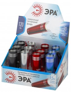ЭРА фонарь ручной UB-402 Джет 1,5W COB, алюм, 3xAAA в компл, 12 шт. промо-бокс