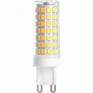 Feron G9 230V 9W(780lm) 6400K 6K JCD 63x18 прозрач. LB-434 38148