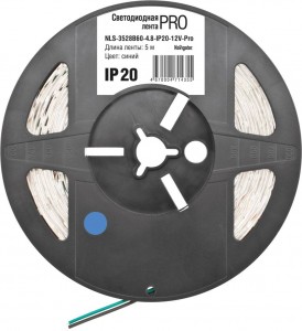 Navigator Лента св/д 12V 4.8W/m 60LED/m IP20 Синий 5м (инт.) SMD3528(ЦЕНА за1М)(5!) promo 71435