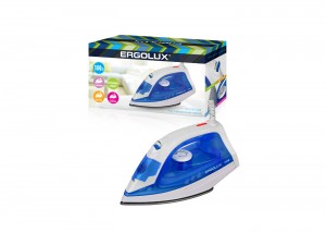 Утюг паровой электр. ERGOLUX ELX-SI04-C35 тефлон, 1800W 220-240V бел/синий 90035
