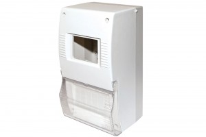 TDM Щит квартирный пластиков ЩК 26-003 2-6 модул DIN с дверкой IP20 (270х150х140)мм SQ0906-0016