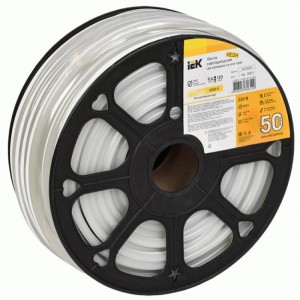 IEK неон гибкий 220V 450lm/m IP67 120led/m сеч9x16 цена за бухту, 50м  LSR5-1-120-67-0-50
