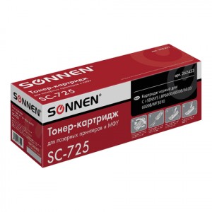 Картридж лазер. CANON (725) LBP6000/LBP6020/LBP6020B, ресурс 1600 стр., SONNEN совмест., 362433