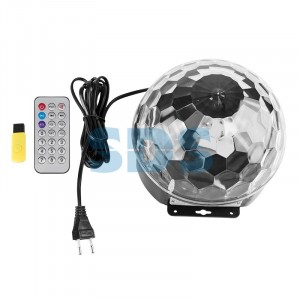Светильник-проектор вращ. Neon Night 6LED RGB   MP3/USB/Bluetooth/динам/пультДУ 15W, 220V, черный